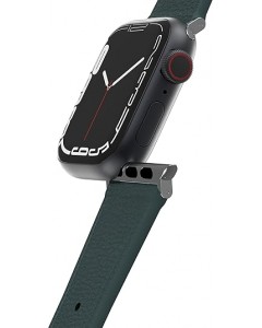 Leather Watch Band for IWatch Series 7/8/9 38/40/41mm Juniper SPRIG (Green)