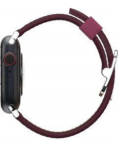 Leather Watch Band forIWatch Series 7/8/9 38/40/41mm Juniper SPRIG (Red)