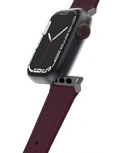 Leather Watch Band forIWatch Series 7/8/9 38/40/41mm Juniper SPRIG (Red)